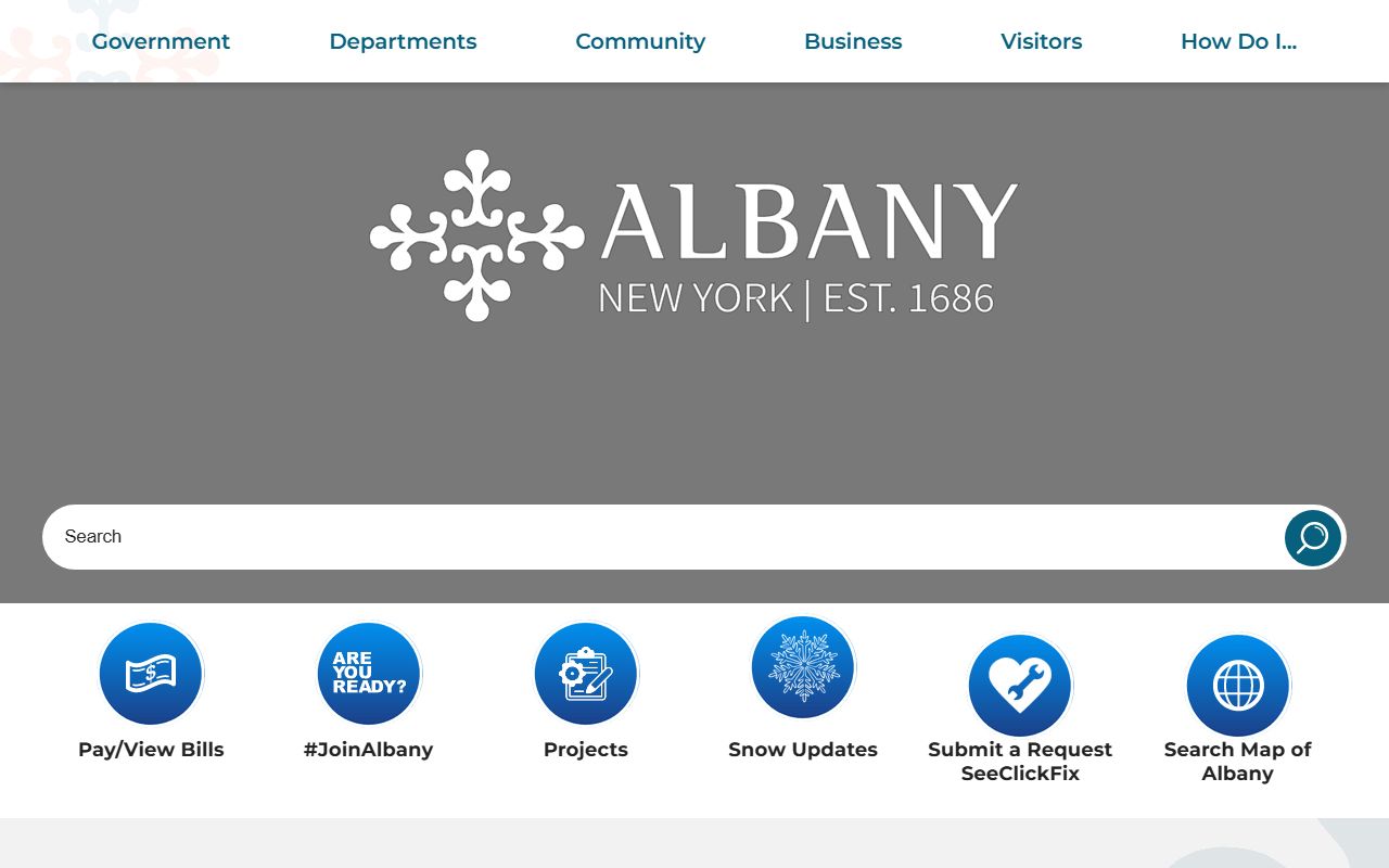 Albany City portal for property tax records