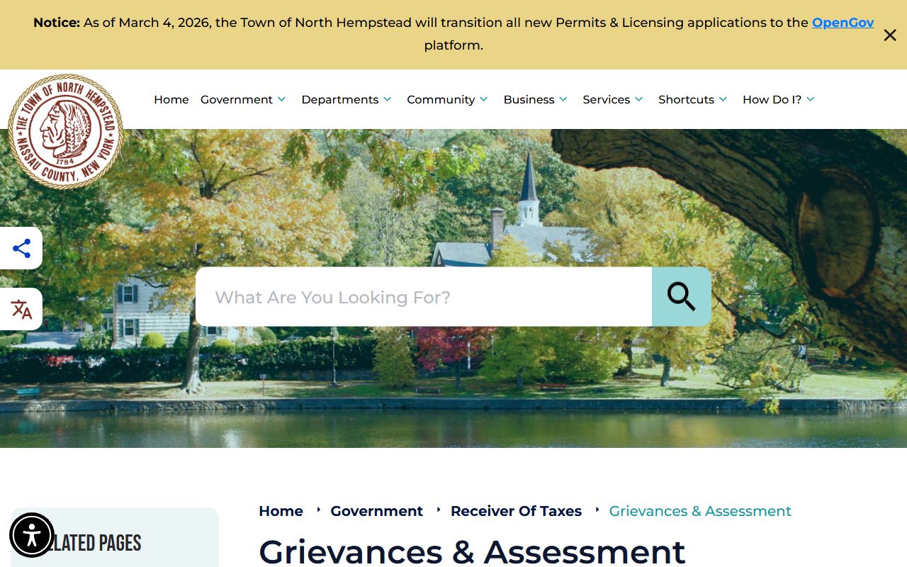 North Hempstead property tax records grievance and assessment information