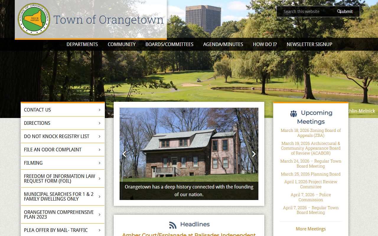 Town of Orangetown property tax records portal