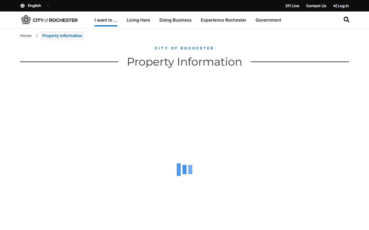 Rochester property information GIS application