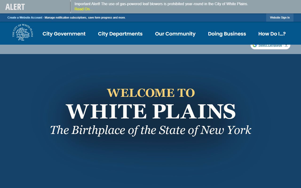 White Plains property tax records MuniSelfService portal