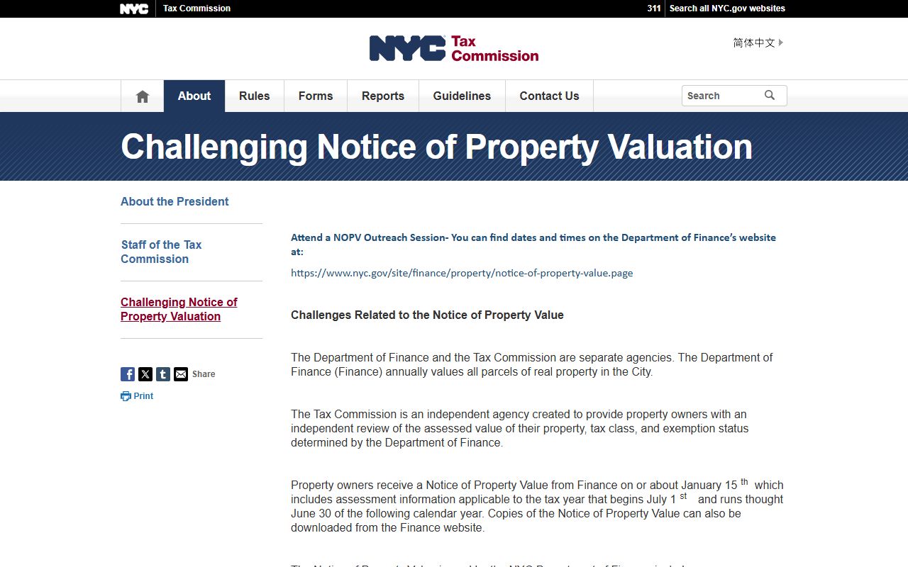 NYC Tax Commission appeals for Bronx County property tax records