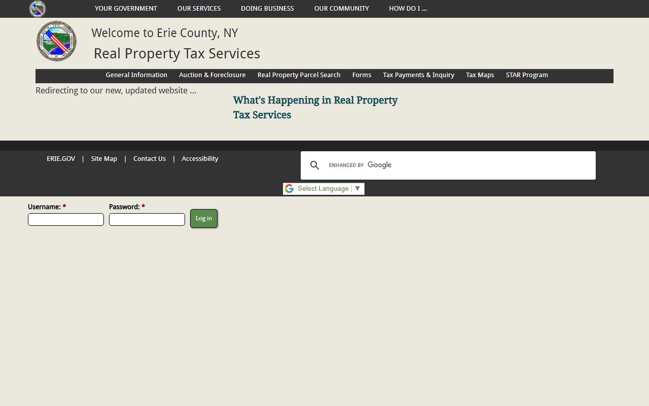 Erie County Real Property Tax Services property tax records