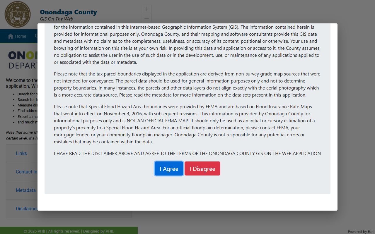 Onondaga County GIS parcel viewer for property tax records