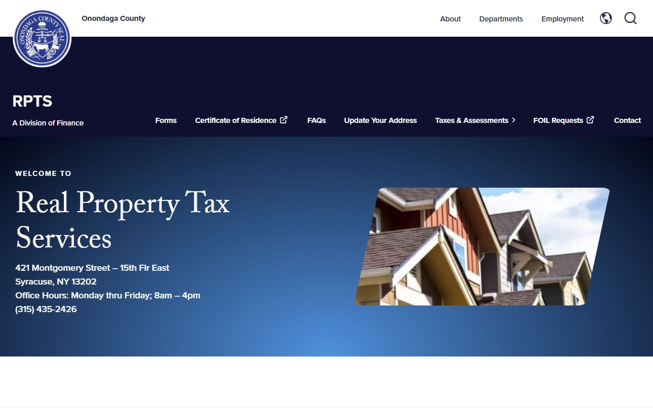 Onondaga County Real Property Tax Services office property tax records