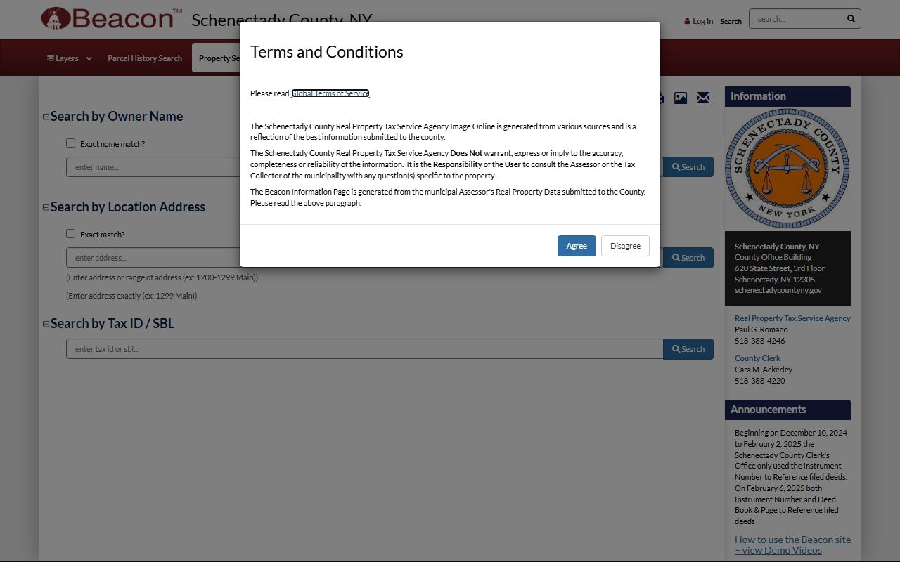 Schenectady County Image Mate Online property tax records