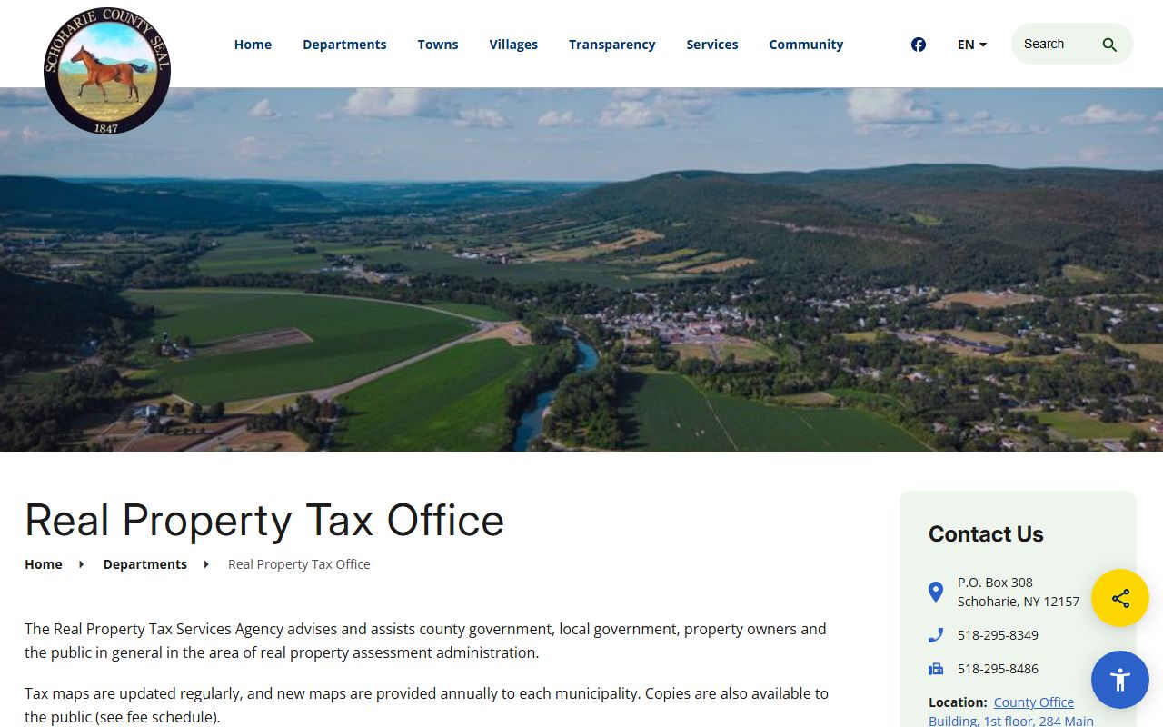 Schoharie County Real Property Tax Office property tax records