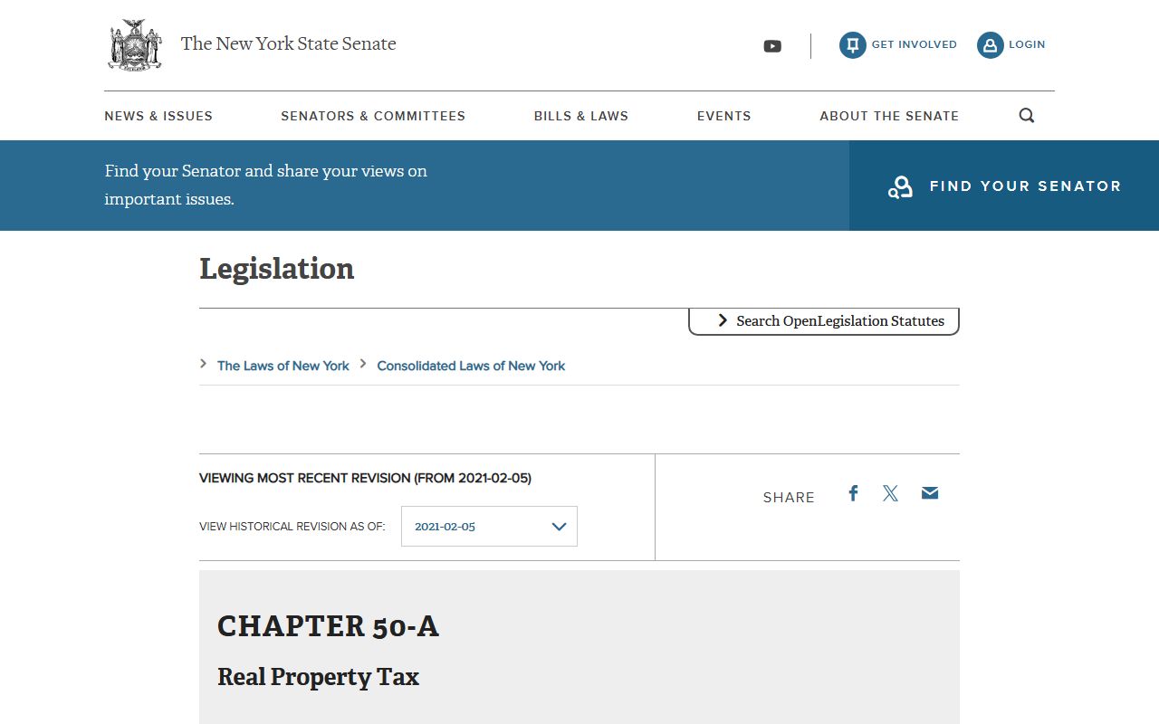 New York Real Property Tax Law statutes