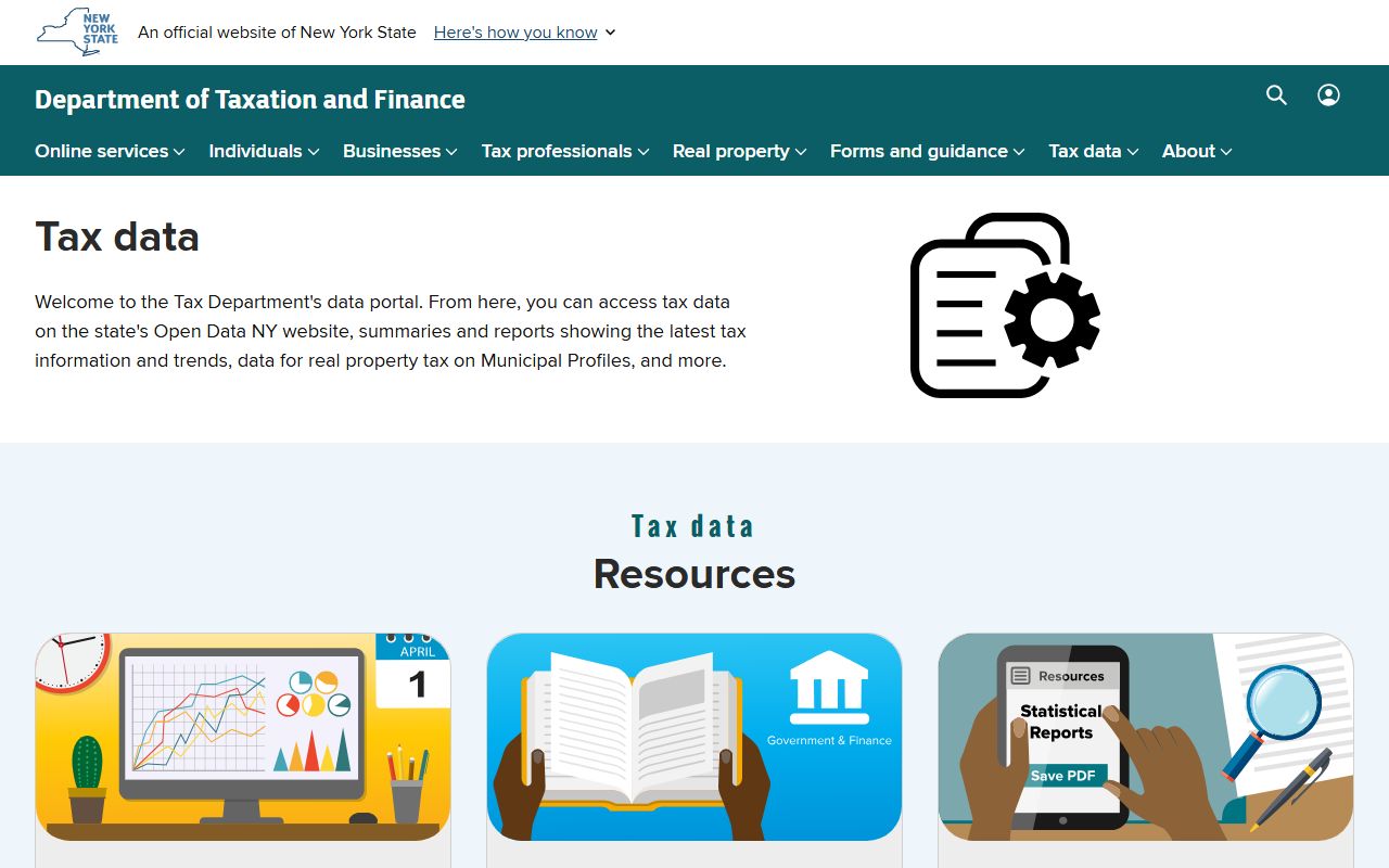New York tax data portal property tax records